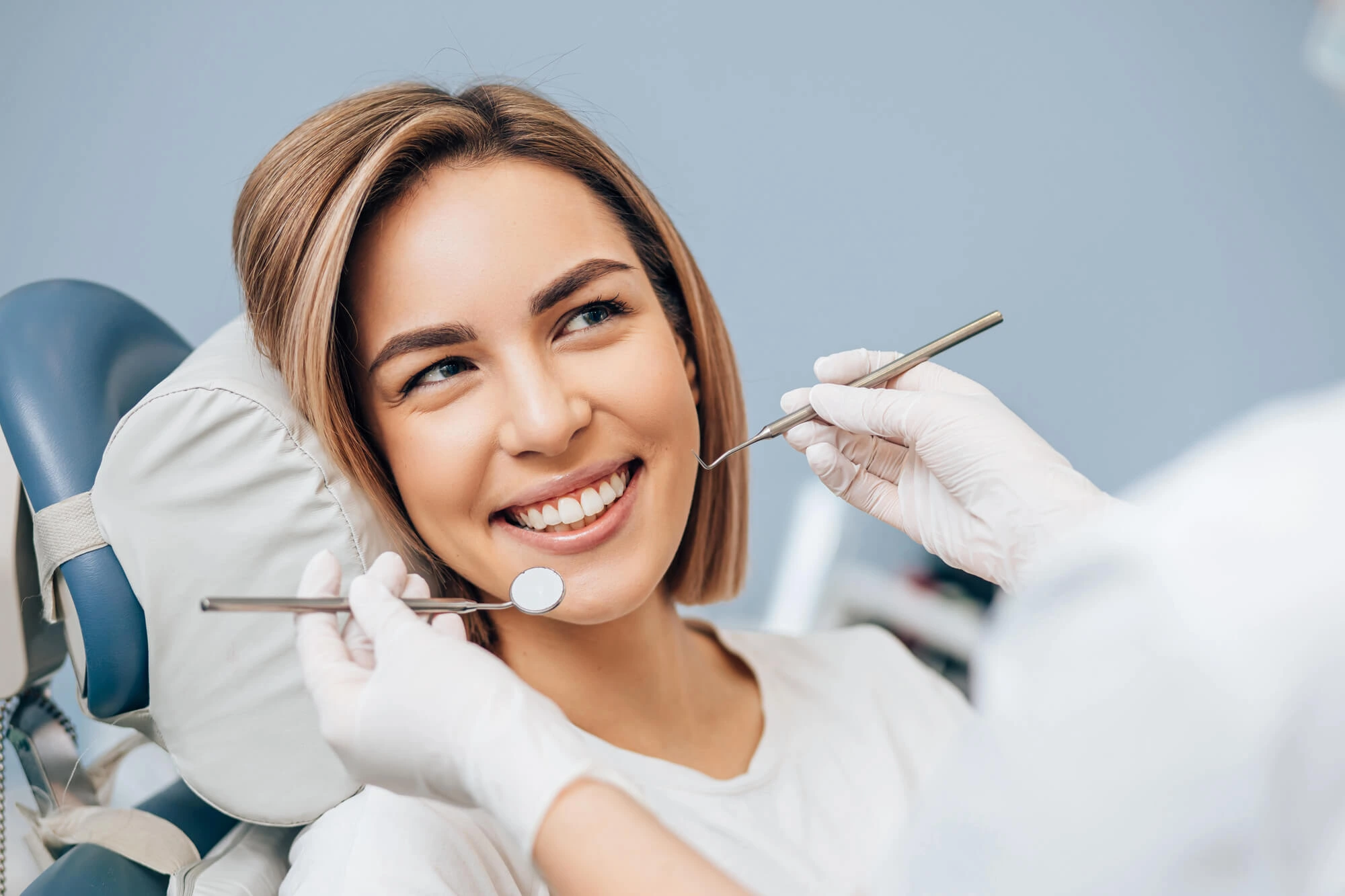 Beautiful Woman Visiting Gentle Dentist NYC
