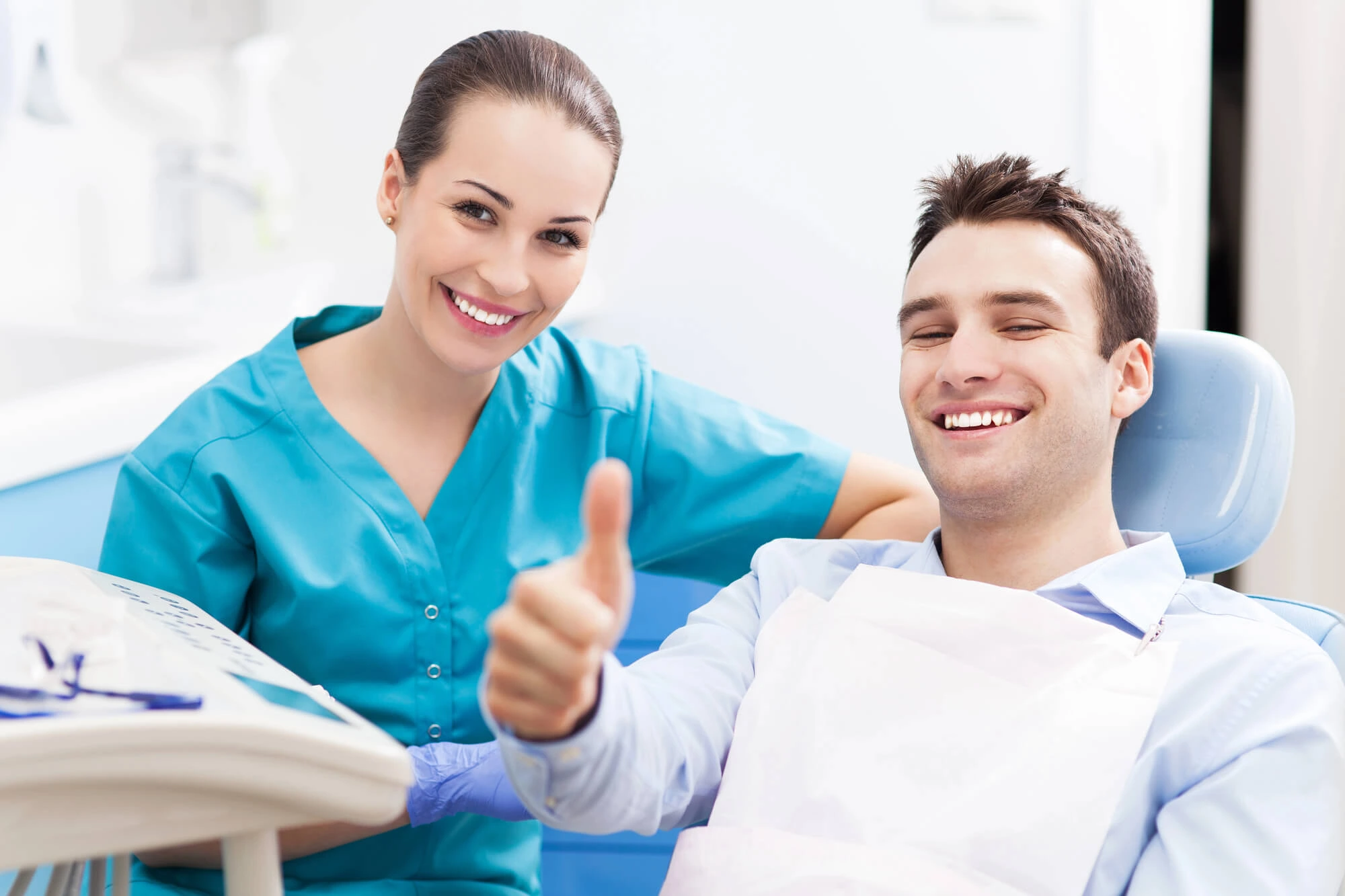 Man Giving Thumbs Up After Conquering Fear of the Dentist NYC